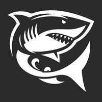 requin minimaliste de une logo vecteur