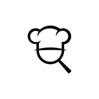 cheffind logo conception icône adapté pour restaurant entreprise, à la recherche pour une génial chef élément vecteur
