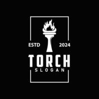 illustration noir silhouette torche logo flamme conception olympique sport la victoire inspiration vecteur