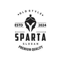 spartiate logo, silhouette guerrier Chevalier soldat grec, Facile minimaliste élégant produit marque conception vecteur