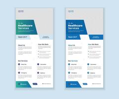 médical enrouler ou dl prospectus et grille carte conception modèle pour votre affaires vecteur