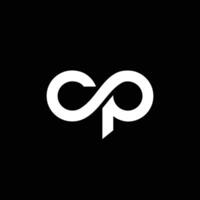 initiale lettre logo CP, ordinateur personnel, modèle logo conception vecteur