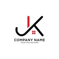 initiale lettre jk logo conception modèle. vecteur
