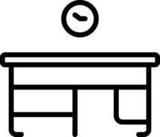 noir ligne icône pour table vecteur