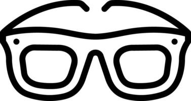 noir ligne icône pour des lunettes spécification vecteur