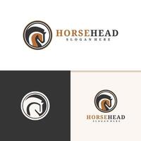 cheval tête logo conception . cheval illustration logo concept vecteur