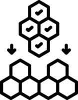 noir ligne icône pour problème résolution vecteur