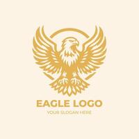 le Aigle avec impressionnant aile logo vecteur