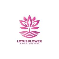 le lotus fleur logo conception vecteur