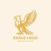 le Aigle avec impressionnant aile logo vecteur