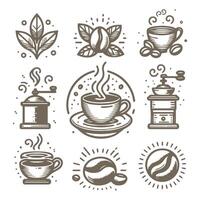 création de logo de café et de café vecteur