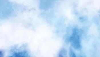 abstrait bleu aquarelle Contexte. bleu ciel et des nuages. vecteur