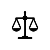 icône de Justice une symbole de équilibre et justice vecteur