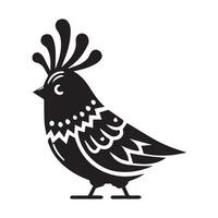 oiseau silhouette plat illustration. vecteur