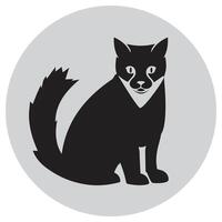 minimaliste moderne chat logo. rusé chat icône. Facile chat icône. vecteur