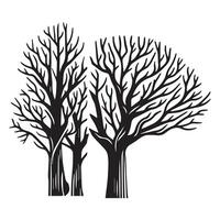 arbre silhouette illustration. vecteur