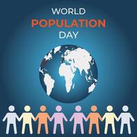 journée mondiale de la population vecteur