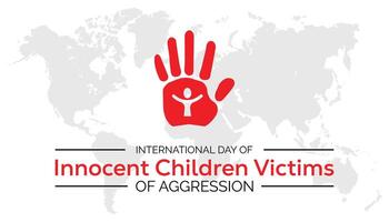 international journée de innocent les enfants victimes de agression observé chaque année dans juin. modèle pour arrière-plan, bannière, carte, affiche avec texte une inscription. vecteur