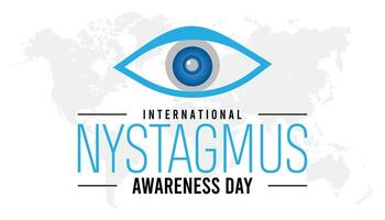 international nystagmus conscience journée observé chaque année dans juin. modèle pour arrière-plan, bannière, carte, affiche avec texte une inscription. vecteur