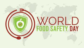 monde nourriture sécurité journée observé chaque année dans juin. modèle pour arrière-plan, bannière, carte, affiche avec texte une inscription. vecteur