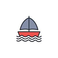 bateau icône. .modifiable course.linéaire style signe pour utilisation la toile conception, logo.symbole illustration. vecteur