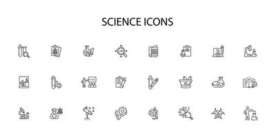 science icône définir..modifiable course.linéaire style signe pour utilisation la toile conception, logo.symbole illustration. vecteur