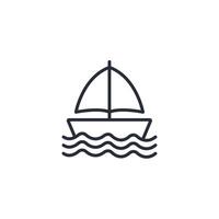bateau icône. .modifiable course.linéaire style signe pour utilisation la toile conception, logo.symbole illustration. vecteur