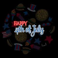 4e de juillet indépendance journée de Amérique. liberté Etats-Unis bannière vecteur