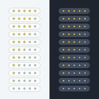 nettoyer lumière et foncé étoile évaluation symbole vecteur