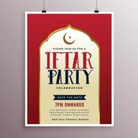 élégant iftar fête fête modèle vecteur