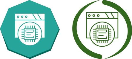 conception d'icône de processeur vecteur