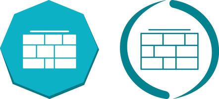 conception d'icône de mur de briques vecteur
