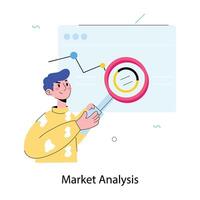 analyse de marché à la mode vecteur