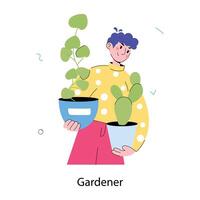 concepts de jardinier à la mode vecteur