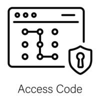 code d'accès tendance vecteur