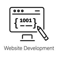 développement de sites Web à la mode vecteur