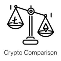 branché crypto Comparaison vecteur