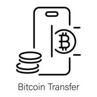 branché bitcoin transfert vecteur