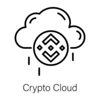 branché crypto nuage vecteur