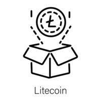 concepts de litecoin à la mode vecteur