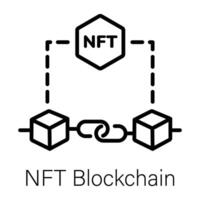 branché nft blockchain vecteur