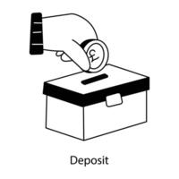 concepts de dépôt à la mode vecteur