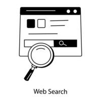 recherche web à la mode vecteur