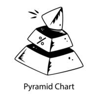 graphique pyramidal à la mode vecteur