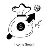 branché le revenu croissance vecteur