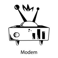 concepts de modems à la mode vecteur