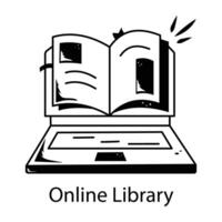 bibliothèque en ligne tendance vecteur