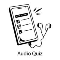 branché l'audio quiz vecteur