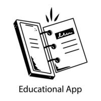 application éducative tendance vecteur