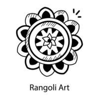 branché rangoli art vecteur